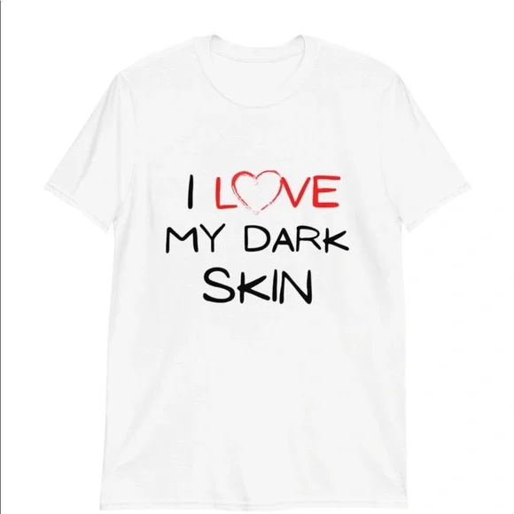 Black Culture History Valentine Tee LOVE MY DARK SKIN Pride Size XL Unisex - Picture 2 of 3